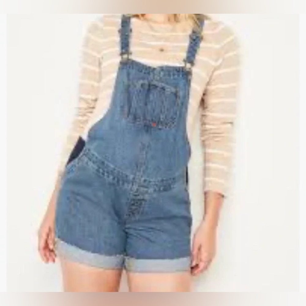 Old Navy Denim Shortalls Sz‎ L